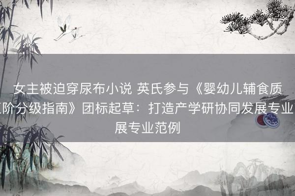 女主被迫穿尿布小说 英氏参与《婴幼儿辅食质地五阶分级指南》团标起草：打造产学研协同发展专业范例