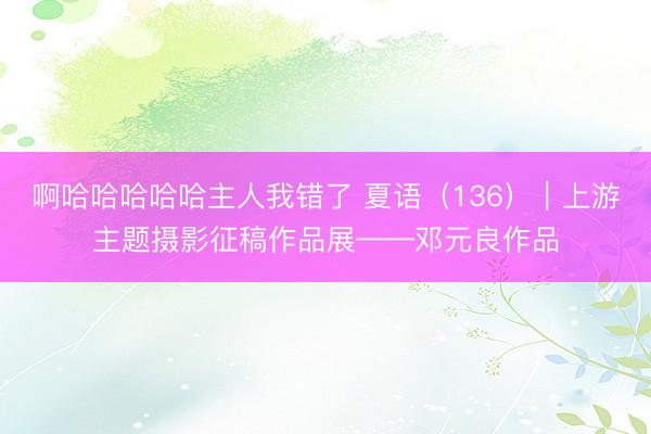 啊哈哈哈哈哈主人我错了 夏语（136）｜上游主题摄影征稿作品展——邓元良作品
