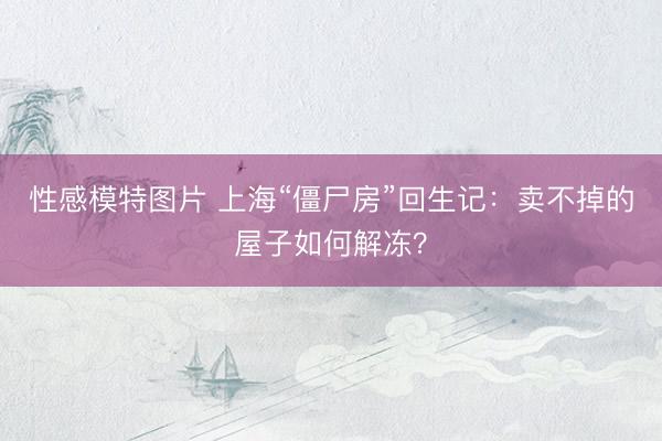 性感模特图片 上海“僵尸房”回生记：卖不掉的屋子如何解冻？