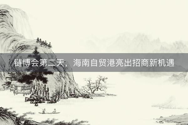 链博会第二天，海南自贸港亮出招商新机遇